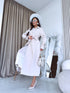 Fabric trench coat "MONA 23168" - LIGHT BEIGE